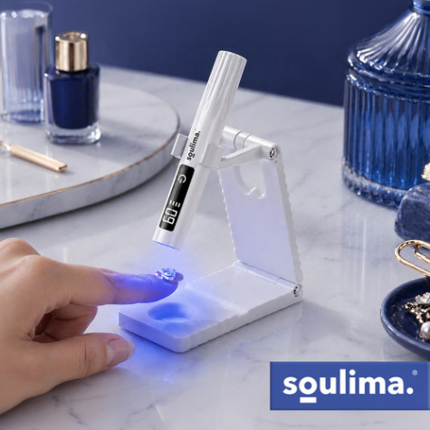 Přenosná UV LED lampa s držákem bílá Soulima 27771 ~ 8
