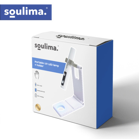 Přenosná UV LED lampa s držákem bílá Soulima 27771 ~ 10
