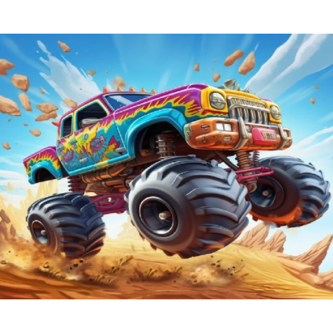 Norimpex Diamantový obrázek malování 30x40cm - Auto Monster Truck ~ 2