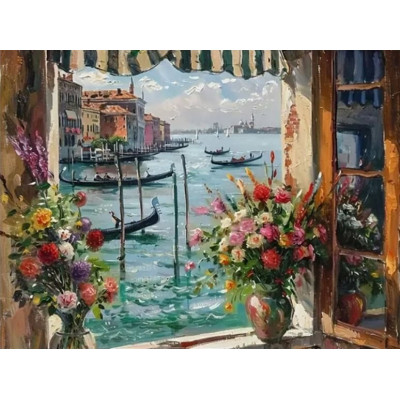 Norimpex Diamantový obrázek malování 30x40cm - Pohled na Benátky