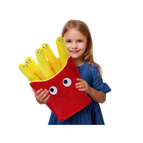 Velké plyšové Hranolky s obličejem 48 cm ~ 2