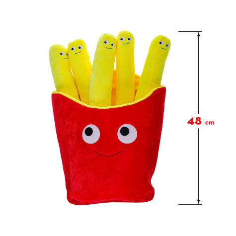 Velké plyšové Hranolky s obličejem 48 cm ~ 3