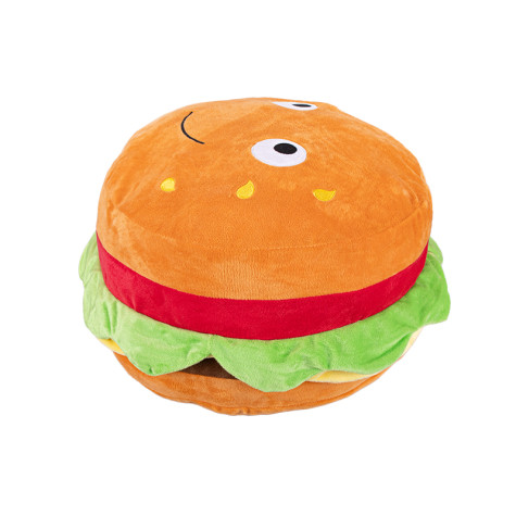 Velký plyšový Hamburger s obličejem 40 cm ~ 2