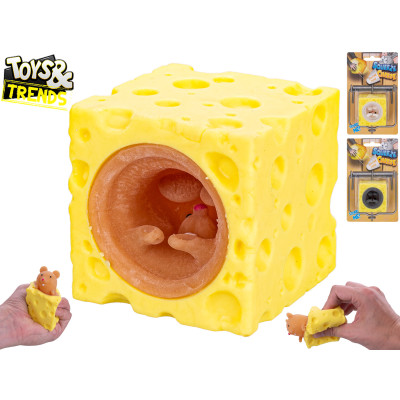 Natahovací sýr s vyskakující myší 5 cm