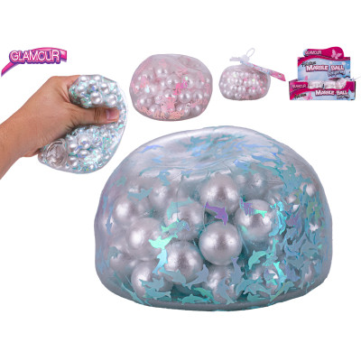 Míček s křupajícími kuličkami Glamour 9,5 cm