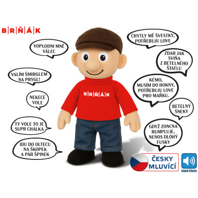 Mluvící panáček Brňák s hantecem 30 cm