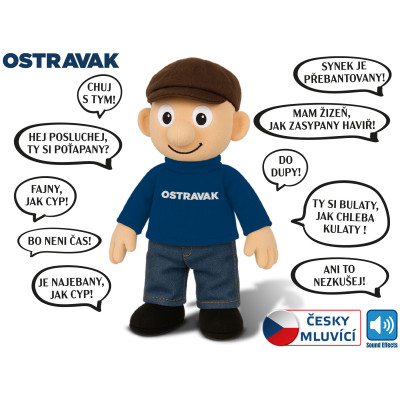 Mluvící panáček Ostravak 30 cm