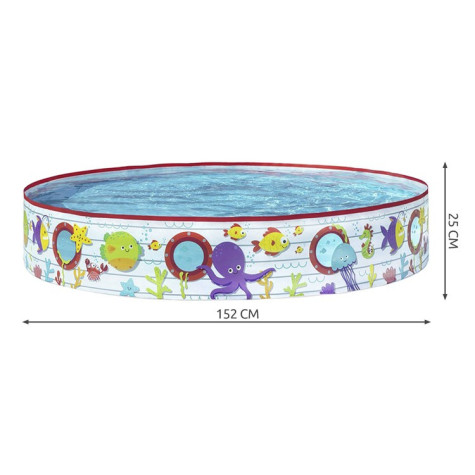 Bestway 55029 Expanzní dětský bazén 152x25cm Podmořský svět ~ 3