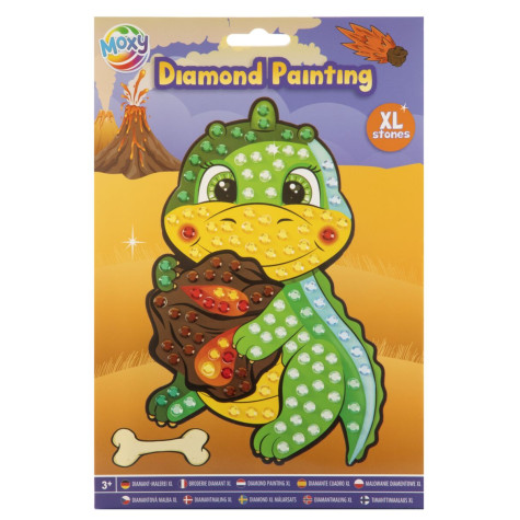 Moxy Diamantový obrázek s XL kamínky - Dino ~ 1