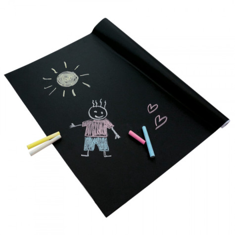 Playbox Tabulová fólie samolepící černá s křídami 45x200cm ~ 1