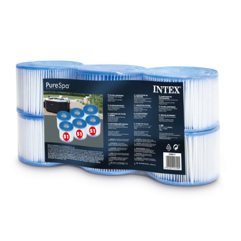Intex 29011 Filtrační vložky kartuše S1 PureSpa 6 ks ~ 5