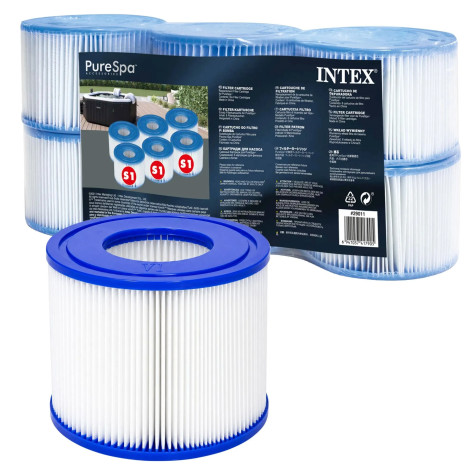 Intex 29011 Filtrační vložky kartuše S1 PureSpa 6 ks ~ 1