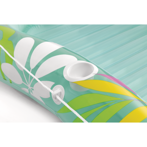 Intex 57803 Nafukovací lehátko s polštářkem Tropical Oasis 206x122cm zelené ~ 7