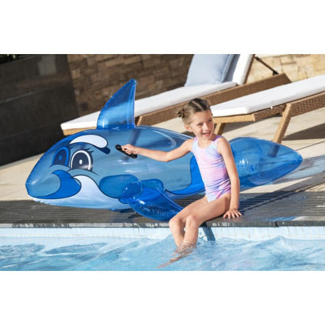 Bestway 41037 Nafukovací velryba Ride-on modrá 157x94cm ~ 2