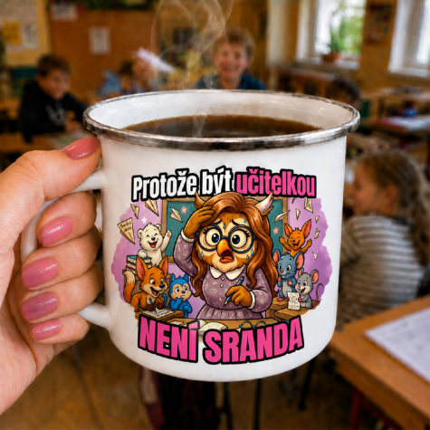 Ahome Plecháček 330 ml - Protože být učitelkou není sranda - růžový ~ 2