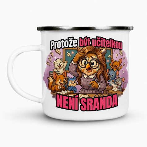Ahome Plecháček 330 ml - Protože být učitelkou není sranda - růžový ~ 1