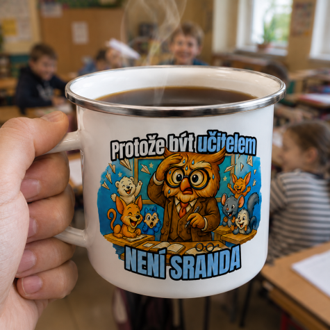 Ahome Plecháček 330 ml - Protože být učitelem není sranda - modrý ~ 1