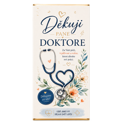 Dárková mléčná čokoláda 100 g - Děkuji pane doktore