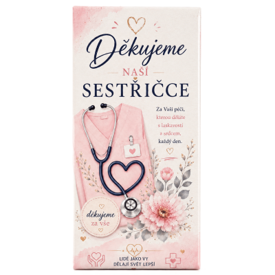 Dárková mléčná čokoláda 100 g - Děkujeme naší sestřičce