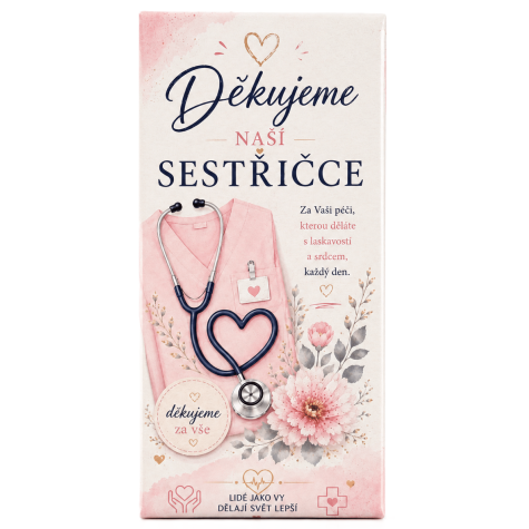Dárková mléčná čokoláda 100 g - Děkujeme naší sestřičce ~ 1