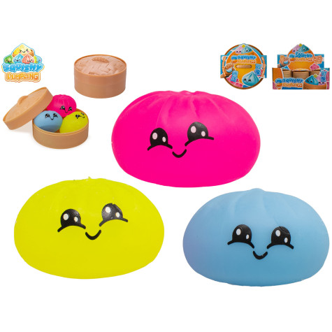 Squishy Dumpling 3v1 MINI mačkací knedlíčky sada 3 ks 5 cm (Mystery box) ~ 1