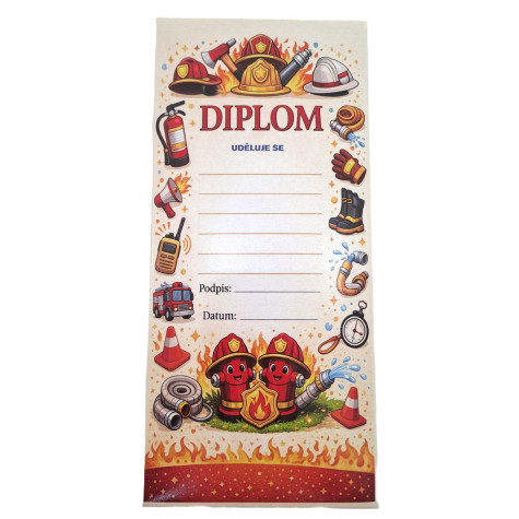 Dárková mléčná čokoláda 100 g Diplom - Hasiči ~ 2