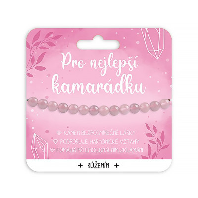 Nekupto Náramek s polodrahokamy Růženín - Pro nejlepší kamarádku