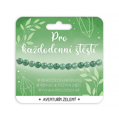 Nekupto Náramek s polodrahokamy Aventurín zelený - Pro každodenní štěstí