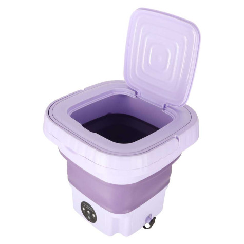 Cestovní přenosná mini pračka skládací 8l fialová ~ 5