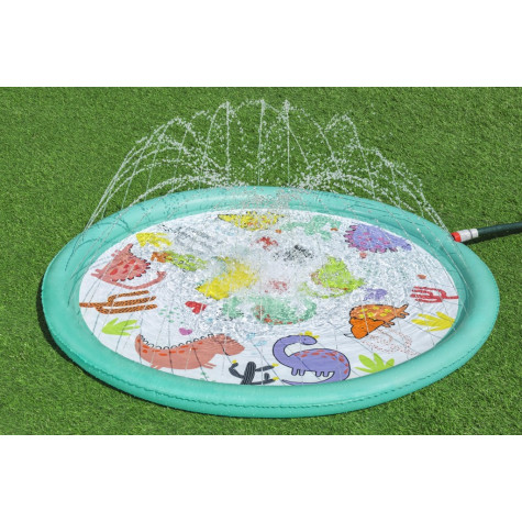 Bestway 52698 Dětská vodní podložka s fontánou Dinosauři 122cm ~ 2