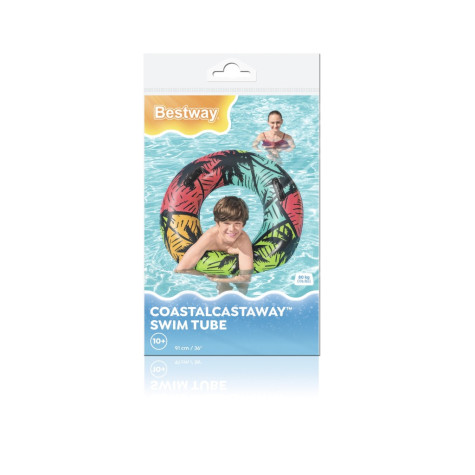 Bestway 36350 Nafukovací kruh Coastal Castaway Palmy 91 cm ~ 4