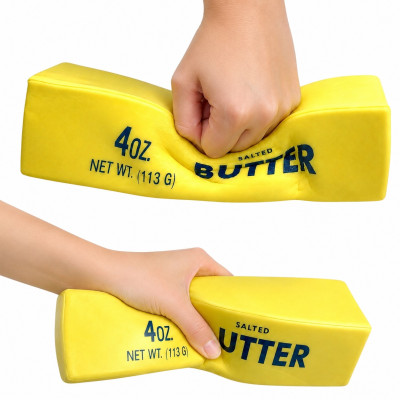 Butter Squishy MEGA XL obří antistresové mačkací máslo 24 cm