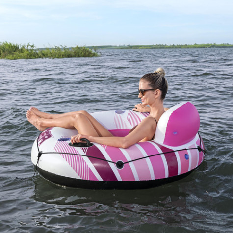 Bestway 43953 Nafukovací křeslo s opěradlem Rapid rider růžové 122 cm ~ 3