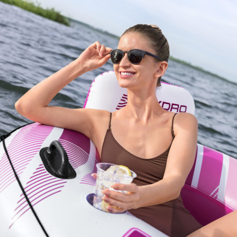Bestway 43953 Nafukovací křeslo s opěradlem Rapid rider růžové 122 cm ~ 4