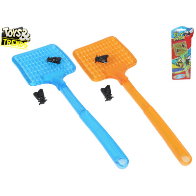 Plácačka na mouchy 24 cm strečová s lepivými mouchami 2 ks