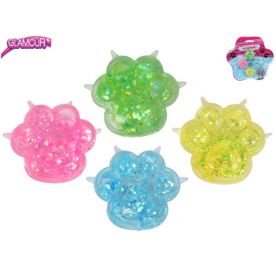 Strečové mini kočičí tlapky squishy 4 ks