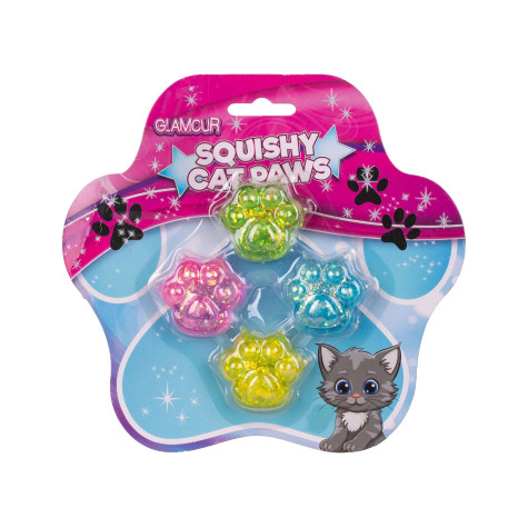 Strečové mini kočičí tlapky squishy 4 ks ~ 2