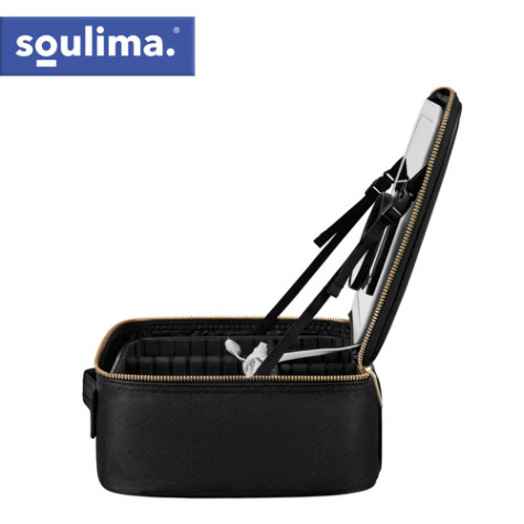 Kosmetický organizér kufřík s LED zrcátkem černý Soulima 27236 ~ 4