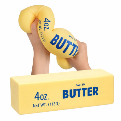Butter Squishy GIGA XXL obří antistresové mačkací máslo 24 x 6 cm