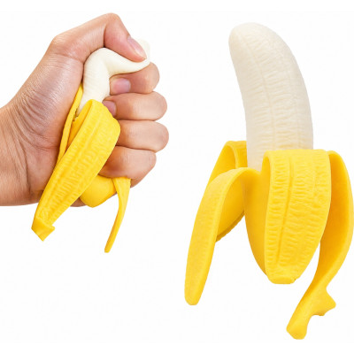 Banana Squishy anistresový mačkací banán 17 cm
