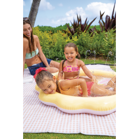 Intex 56126 Nafukovací dětský bazén s fontánkou Slunce 104x104x13cm ~ 2