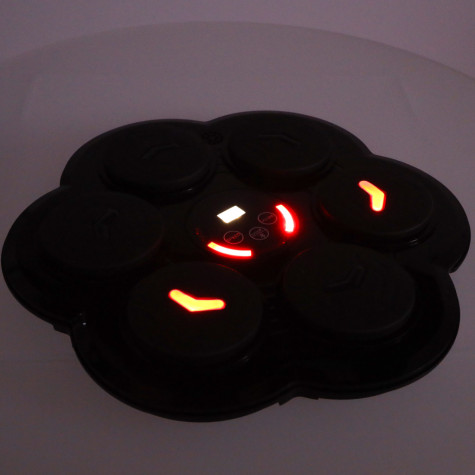 Nástěnný boxérský trenažér LED USB 6 zón kulatý černý ~ 10
