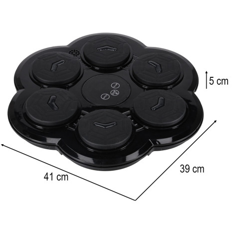 Nástěnný boxérský trenažér LED USB 6 zón kulatý černý ~ 11