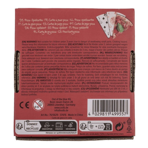Hrací karty design Pizza 54 ks ~ 6