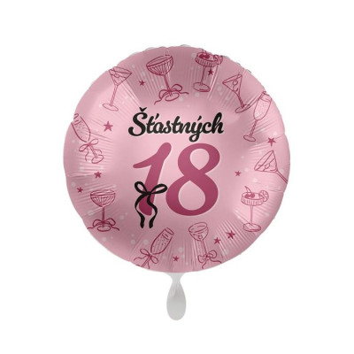 Albi Balónek fóliový 43 cm - Šťastných 18