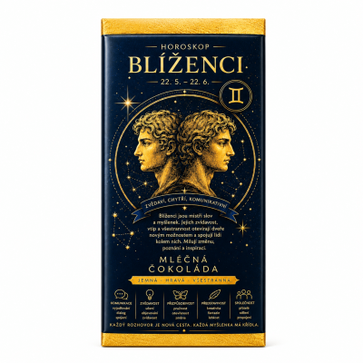 Dárková mléčná čokoláda 100 g Horoskop - Blíženci
