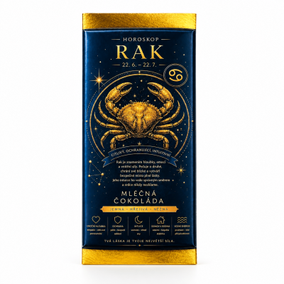 Dárková mléčná čokoláda 100 g Horoskop - Rak