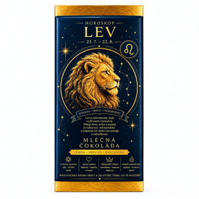 Dárková mléčná čokoláda 100 g Horoskop - Lev