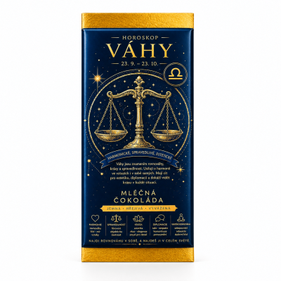 Dárková mléčná čokoláda 100 g Horoskop - Váhy