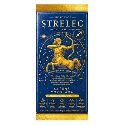 Dárková mléčná čokoláda 100 g Horoskop - Střelec